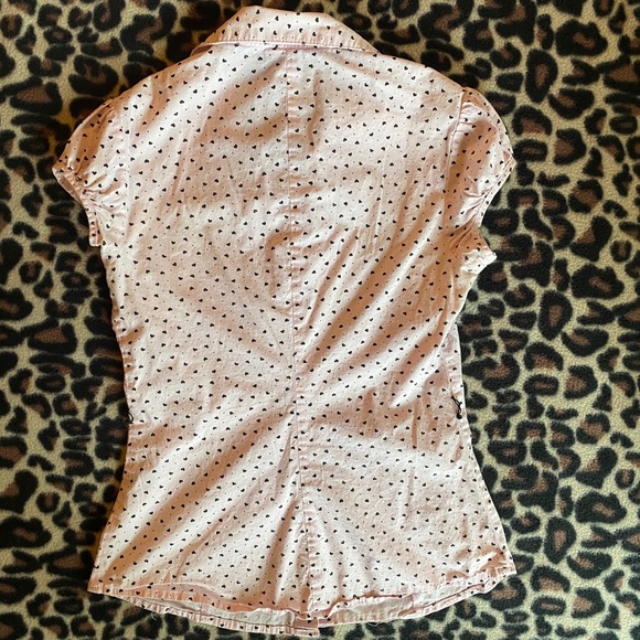 COPY - Baby pink rockabilly button up top - Picture 4 of 5